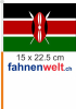 Kenia Fahne / Flagge am Stab  Pack à 4 Stück | 15 x 22.5 cm