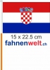 Kroatien Fahne / Flagge am Stab  Pack à 4 Stück | 15 x 22.5 cm
