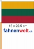 Litauen Fahne / Flagge am Stab  Pack à 4 Stück | 15 x 22.5 cm