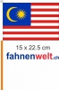 Malaysia Fahne / Flagge am Stab  Pack à 4 Stück | 15 x 22.5 cm