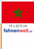 Marokko Fahne / Flagge am Stab  Pack à 4 Stück | 15 x 22.5 cm