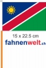 Namibia Fahne / Flagge am Stab  Pack à 4 Stück | 15 x 22.5 cm