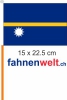 Nauru Fahne / Flagge am Stab  Pack à 4 Stück | 15 x 22.5 cm