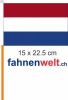Niederlande Fahne / Flagge am Stab  Pack à 4 Stück | 15 x 22.5 cm