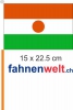 Niger Fahne / Flagge am Stab  Pack à 4 Stück | 15 x 22.5 cm