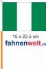 Nigeria Fahne / Flagge am Stab  Pack à 4 Stück | 15 x 22.5 cm