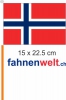 Norwegen Fahne / Flagge am Stab  Pack à 4 Stück | 15 x 22.5 cm