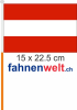 Österreich / Austria Fahne / Oesterreich Flagge am Stab Pack à 4 Stück | 15 x 22.5 cm