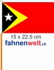 Ost Timor Fahne / Flagge am Stab  Pack à 4 Stück | 15 x 22.5 cm