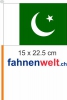 Pakistan Fahne / Flagge am Stab  Pack à 4 Stück | 15 x 22.5 cm