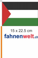 Palästina Fahne / Flagge am Stab  Pack à 4 Stück | 15 x 22.5 cm