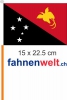 Papua Neuguinea Fahne / Flagge am Stab  Pack à 4 Stück | 15 x 22.5 cm