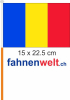 Rumänien Fahne / Flagge am Stab  Pack à 4 Stück | 15 x 22.5 cm