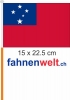 Samoa Fahne / Flagge am Stab  Pack à 4 Stück | 15 x 22.5 cm