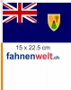 Turks und Kaikos Inseln Fahne / Flagge am Stab  Pack à 4 Stück | 15 x 22.5 cm