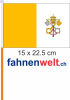 Vatikanstadt Fahne / Flagge am Stab  Pack à 4 Stück | 15 x 22.5 cm