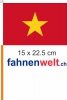 Vietnam Fahne / Flagge am Stab  Pack à 4 Stück | 15 x 22.5 cm