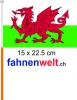 Wales Fahne / Flagge am Stab  Pack à 4 Stück | 15 x 22.5 cm