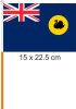 Westaustralien / Flagge am Stab  Pack à 4 Stück | 15.5 x 22.5 cm