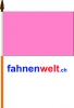 Pink Fahne am Stab Pack à 4 Stück gedruckt | 15.5 x 23 cm