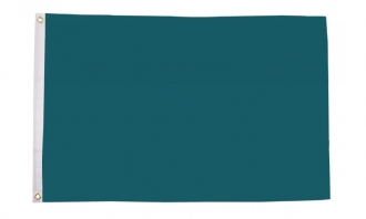 Blaugrüne Fahne aus Stoff | Teal 90 x 150 cm