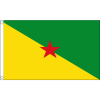 Französisch-Guayanas Fahne aus Stoff | 90 x 150 cm