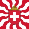 Fahne geflammt Schweiz Parlament | 80 x 80 cm und Grösser