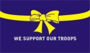 We support our troops Fahne gedruckt | 90 x 150 cm