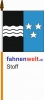 Fahne Aargau am Stab aus bestem Stoff | 30 x 30 cm