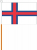 Färöer Inseln Fahne / Flagge am Stab  Pack à 4 Stück | 15.5 x 22.5 cm