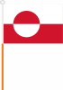 Grönland Fahne / Flagge am Stab | 30 x 45 cm