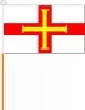 Guernsey Fahne / Flagge am Stab  Pack à 4 Stück | 15.5 x 22.5 cm