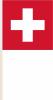 Schweiz Stabfahne aus Stoff | 40 x 40 cm und grösser