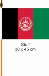 Afghanistan Fahne / Flagge am Stab | 30 x 45 cm