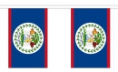 Fahnenkette Belize gedruckt aus Stoff | 30 Fahnen 15 x 22.5 cm 9 m lang