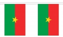 Fahnenkette Burkina Faso gedruckt aus Stoff | 30 Fahnen 15 x 22.5 cm 9 m lang