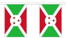Fahnenkette Burundi gedruckt aus Stoff | 30 Fahnen 15 x 22.5 cm 9 m lang