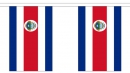 Fahnenkette Costa Rica gedruckt aus Stoff | 30 Fahnen 15 x 22.5 cm 9 m lang