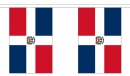 Fahnenkette Dominikanische Republik gedruckt aus Stoff | 30 Fahnen 15 x 22.5 cm 9 m lang