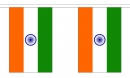 Fahnenkette Indien gedruckt aus Stoff | 30 Fahnen 15 x 22.5 cm 9 m lang