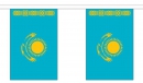 Fahnenkette Kasachstan gedruckt aus Stoff | 30 Fahnen 15 x 22.5 cm 9 m lang