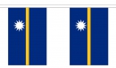 Fahnenkette Nauru gedruckt aus Stoff | 30 Fahnen 15 x 22.5 cm 9 m lang