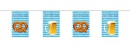 Fahnenkette aus Kunststoff Motiv "Brezel & Bier" | ca. 10 m