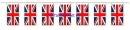Fahnenkette Grossbritannien gedruckt aus Papier | 20 Fahnen 12 x 24 cm 5 m lang