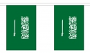 Fahnenkette Saudi-Arabien gedruckt aus Stoff | 30 Fahnen 15 x 22.5 cm 9 m lang