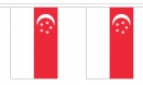 Fahnenkette Singapur gedruckt aus Stoff | 30 Fahnen 15 x 22.5 cm 9 m lang