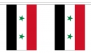 Fahnenkette Syrien gedruckt aus Stoff | 30 Fahnen 15 x 22.5 cm 9 m lang