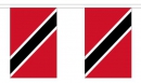 Fahnenkette Trinidad und Tobago gedruckt aus Stoff | 30 Fahnen 15 x 22.5 cm 9 m lang