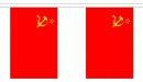 Fahnenkette UDSSR / Sowjetunion  / CCCP gedruckt aus Stoff | 30 Fahnen 15 x 22.5 cm 9 m lang