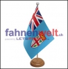 Fidschi Tisch-Fahne aus Stoff mit Holzsockel | 22.5 x 15 cm